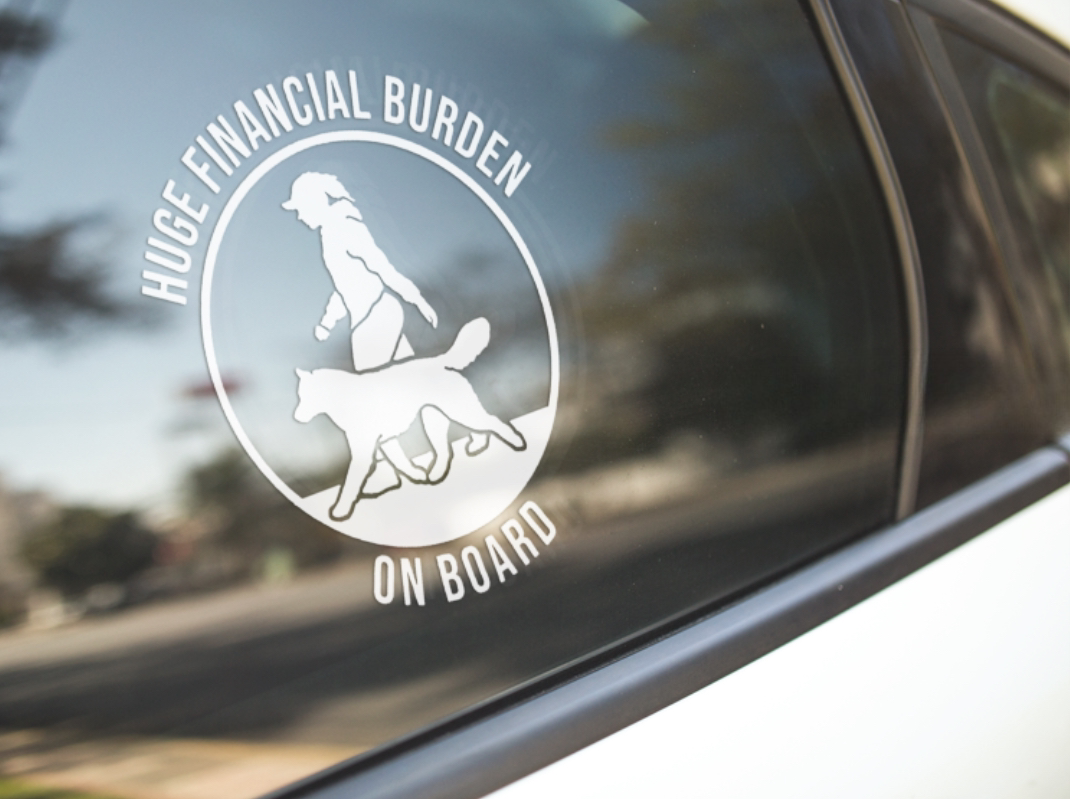 Huge Financial Burden Decal | Clean Version