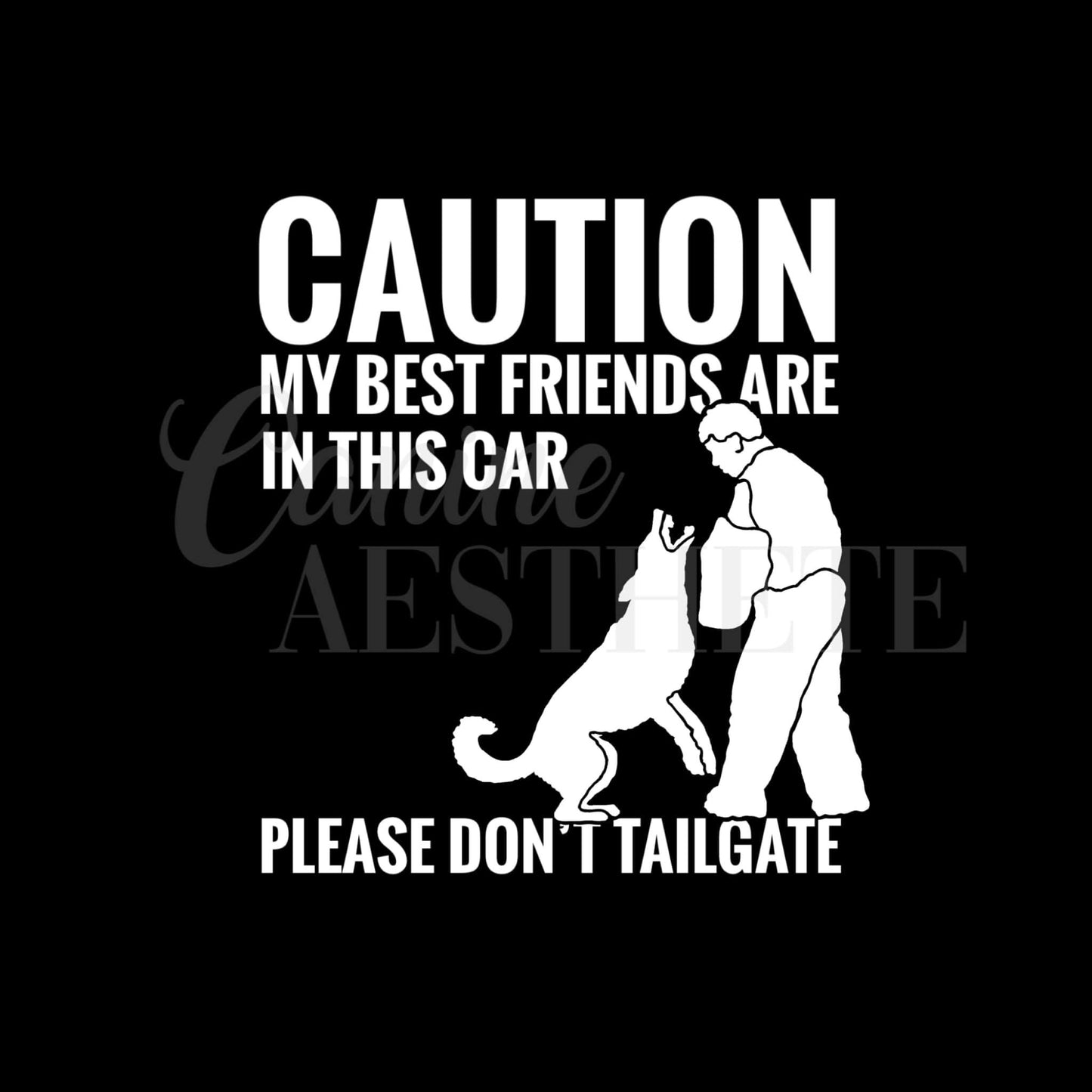 Caution: My Best Friends Are In This Car Decal | Bite Work