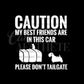 Caution: My Best Friends Are In This Car Decal | Barn Hunt