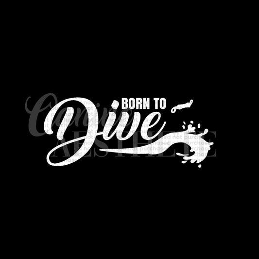 Born To Dive Decal