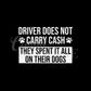 Driver Does Not Carry Cash Decal 💰